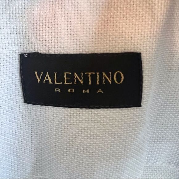 Valentino Mens Baby Blue Button Down Dressy Shirt Size 15.5 32/33 Work Career - Picture 3 of 5